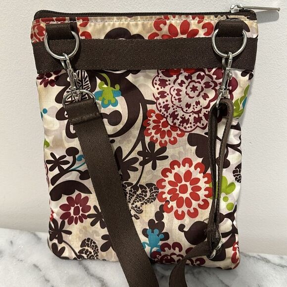 LeSportsac Floral Crossbody Bag - Red and Brown - Picture 8 of 9